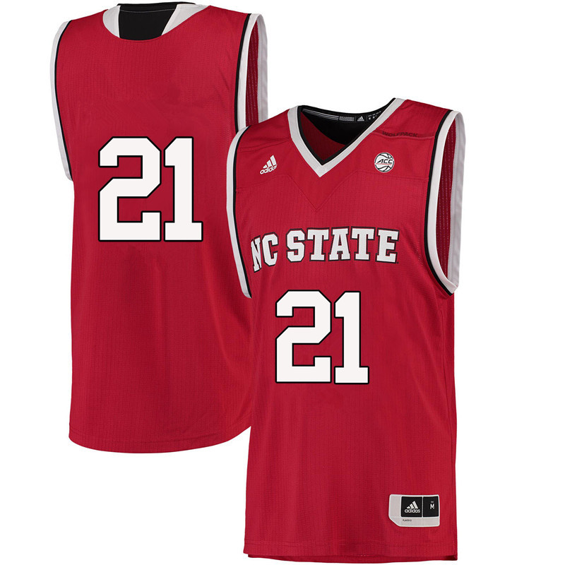 Men #21 Rodney Monroe NC State Wolfpack College Basketball Jerseys-Red - Click Image to Close
